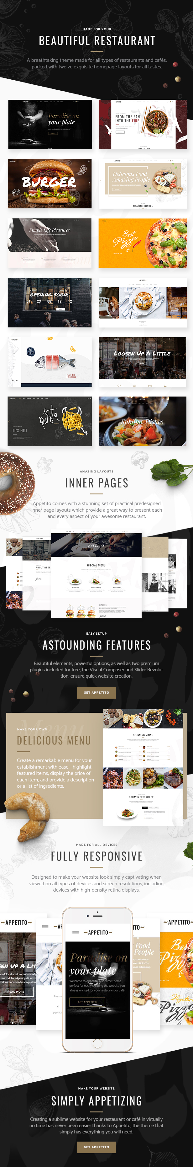 Appetito - A Modern Theme For Restaurants And Cafés